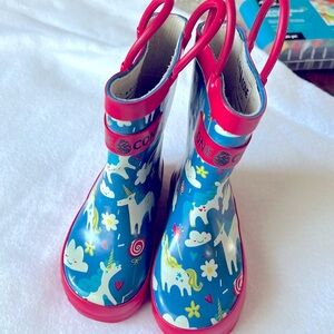 Rain boots/unicorn and rainbows-   LONE CONE BOISE IS BRAND